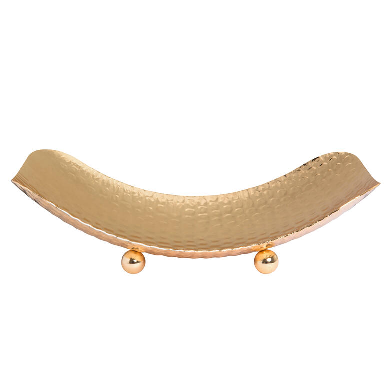 Vgo - Bandeja Metálica Dorada 20X13X5 Cm