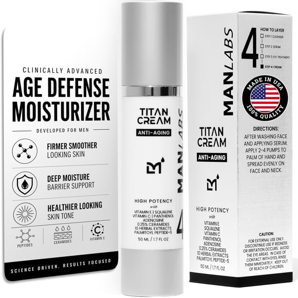 Hidratante Facial Ligero Anti-Envejecimiento Man Labs Titan 50ml
