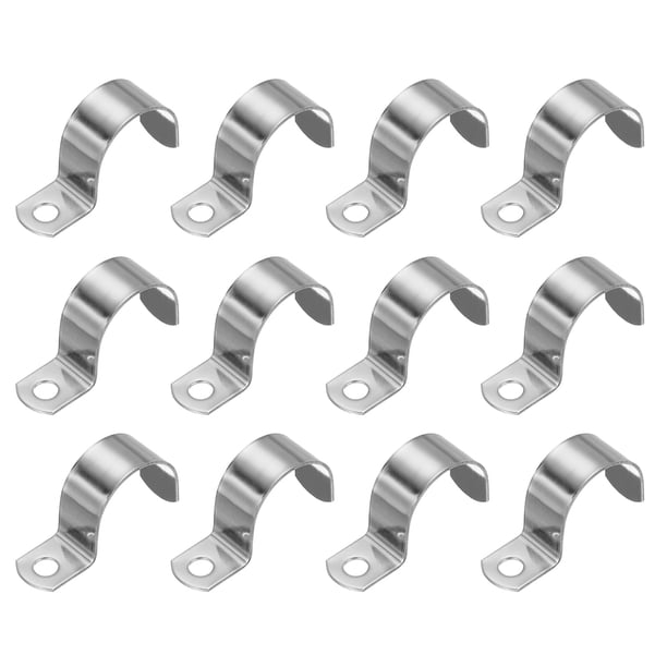 Abrazadera rígida para tuberías Uxcell, abrazadera de conducto de acero inoxidable 304, soporte en U grueso de 1 agujero 1-1/4" (32mm)