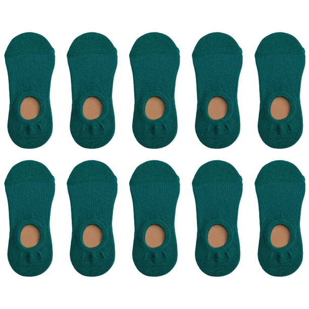 10 pares de calcetines tobilleros finos de corte bajo para mujer, calcetines casuales de color liso.