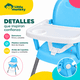 thumbnail image 3 of Silla De Comer 3 En 1 Plegable Con Arnés Little Monkey BPA Free Azúl, 3 of 10