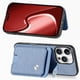 thumbnail image 3 of Funda Billetera Tejida para iPhone 16 Pro Max con Soporte y Tarjetero Azul, 3 of 5