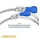 thumbnail image 3 of Abrazadera de manguera POWERTEC 70262, acero inoxidable, 2,5 cm, paquete de 10, 3 of 9