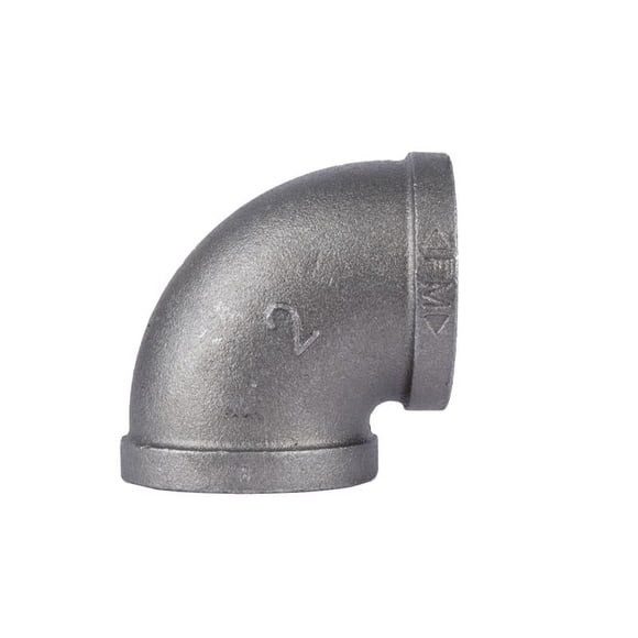 Codo de 90 grados STZ Industries, hierro maleable negro, 2 cm