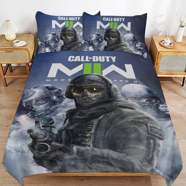 Call Of Duty Bedding Set Duvet Cover Comfortable and Lightweight Cartoon Bedding 3 Piece Bed Set