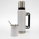 thumbnail image 2 of Termo De Acero Inoxidable 1.3 Litros + Mate 236ml Con Bombilla Color Blanco, 2 of 6