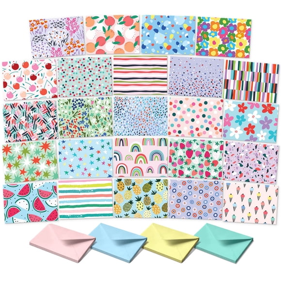 Tarjetas en blanco Sweetzer & Orange 24 unidades con diseños vibrantes