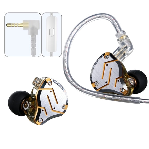 Auriculares erjigo KZ ZS10 Pro de 5 drivers con micrófono