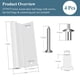 thumbnail image 2 of Bisagra WFCYX 2579475 para puerta mosquitera inferior, 4 piezas, blanca, 2 of 7