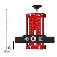 Xusx111 - Jig De Montaje De Puerta De Gabinete 2 En 1 Con Brocas, Posicionador De Instalación De Puerta De Gabinete Ajustable, Traje De Montaje De Hardware De Gabinete De Aleación De Aluminio Para La