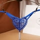 thumbnail image 1 of Hot Floral Embroidery Thongs, See Through Ultra Thin Pearl Massage Panties, Women's Lingerie & Underwear, 1 of 3