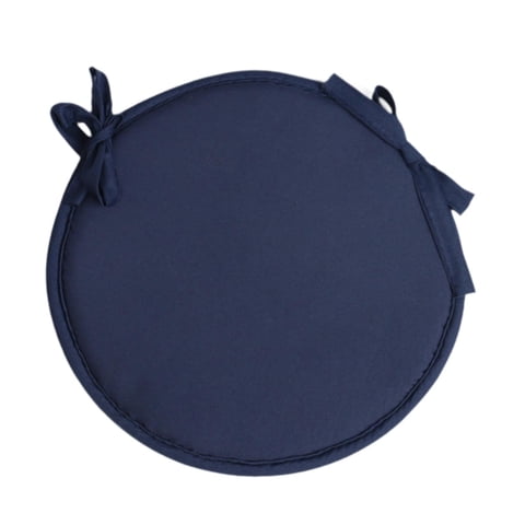 Ioensy - Cojín Redondo Para Silla, Suave, Sencillo, Cómodo, Para Meditación, Taburete, Color Azul Marino, 38 Cm