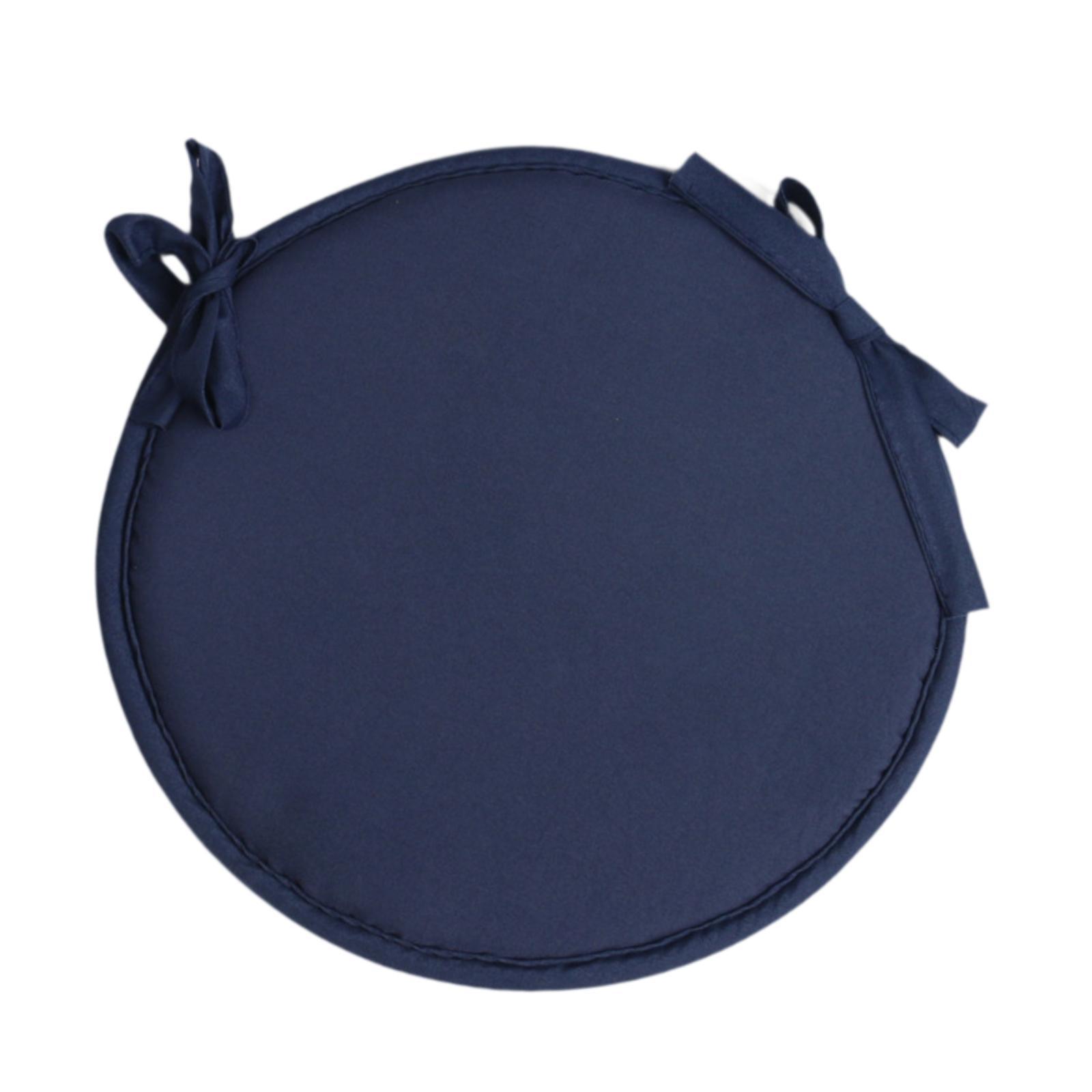 Ioensy - Cojín Redondo Para Silla, Suave, Sencillo, Cómodo, Para Meditación, Taburete, Color Azul Marino, 38 Cm