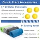 thumbnail image 5 of Set de pickleball AOPOUL con 4 palas y toallas de madera de primera calidad, 5 of 7