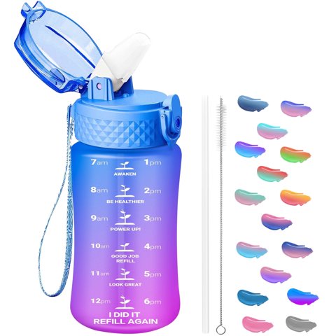 Botella De Agua Oldley 355Ml Dos Tapas Antiderrames