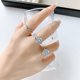 thumbnail image 3 of Juego de Anillos Nupciales de Moissanita de 2 Quilates Color D Claridad VVS1 Anillos de Moissanita para Mujer Plata Esterlina 925 Juegos de Anillos de Compromiso y Boda Talla 5-9, 3 of 7