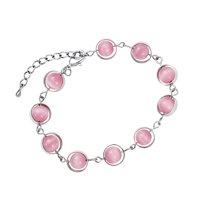Magideal - Pulsera Del Día De San Valentín Pulsera De Eslabones De Cadena Pulsera De Mujer Pulsera Ajustable Para Niñas, Amantes, Día De La Madre, Acción De
