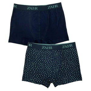 Zahr - Pack De 2 Boxers Azul Y Estampado