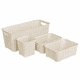 thumbnail image 3 of Set 4 Canastillas Organizadoras Beige Plástico Reyplast Resina, 3 of 5