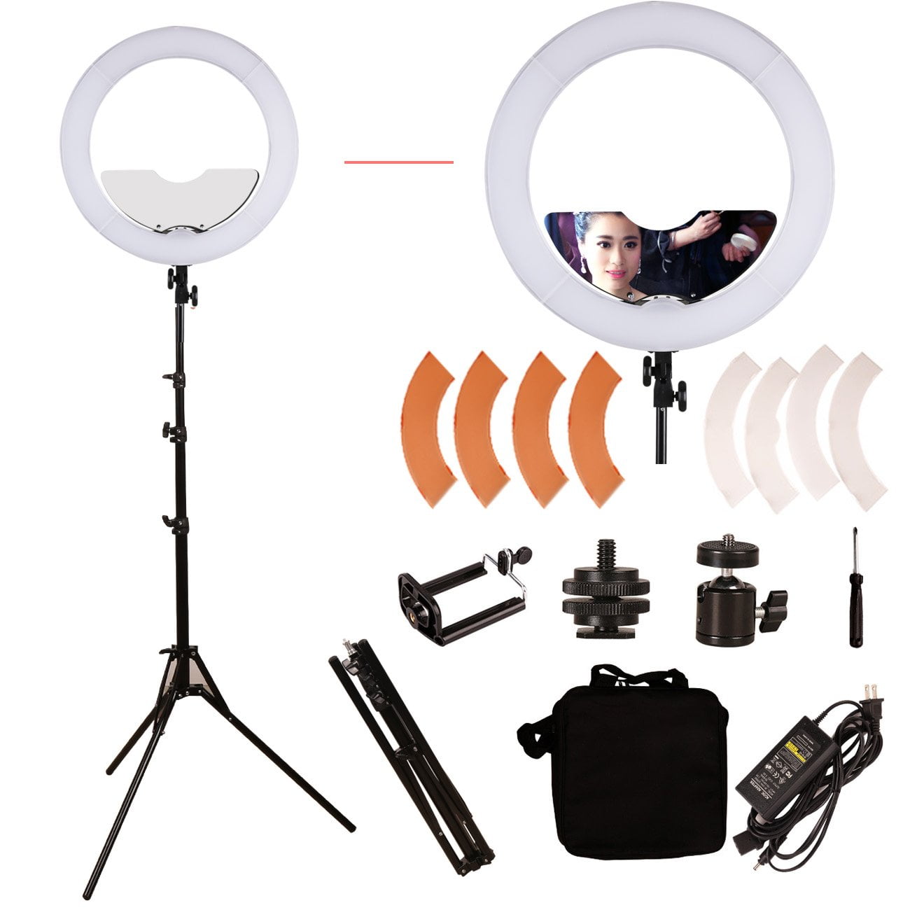 Espejo Led Ring Light Gskaiwen De 18 Pulgadas Y 65 W Con Soporte
