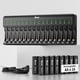 thumbnail image 1 of Baterías AA recargables BONAI 2800 mAh, paquete de 16 + cargador, 1 of 7