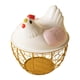 thumbnail image 3 of Cesta Para Huevos De Gallina, Bonita Cesta De Alambre De Metal Para Guardar Huevos De Gallina Para Encimera, Color Rosa Y Dorado, 3 of 5