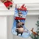 thumbnail image 2 of Día de la Marmota Tema: Calcetines de Navidad, fino lino blanco para colgar en escaleras y chimenea, decoración navideña para el hogar, regalo de Navidad.54cm×38cm, 2 of 5