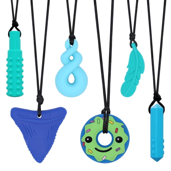 Collares masticables de silicona Hoaisun, 6 piezas, para ansiedad