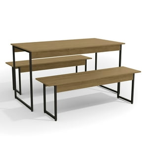 Mesa Yardas Tandil Nogal C/2 Bancos