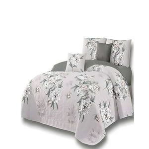 Genérico - Quilt De Verano King Diseño Flores Blanco