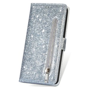Funda Para Foxdock Elegante Funda Samsung Galaxy S23 Fe Glitter Con Cremallera-Ideal Para El Uso Diario