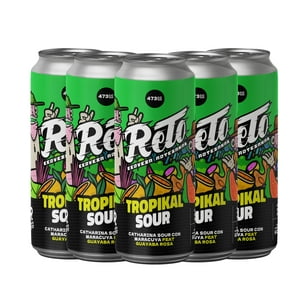 Reto - Pack X5 Cerveza Artesanal Tipo Catharina Sour 4º Ibu 0.5, 473Cc