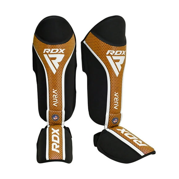 Canilleras RDX - AURA T17 Black/Golden - Shin Instep - SGR-T17BGL Talla S