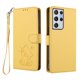 thumbnail image 1 of Carcasa Billetera de Cuero Sintético para Samsung Galaxy S21 Ultra, Amarillo, 1 of 6