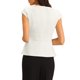 thumbnail image 3 of INSPIRE CHIC Blusa Elegante de Tweed para Mujer con Cuello Redondo y Manga Corta para Oficina y Negocios, Peplum, Talla L, Beige, 3 of 5