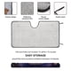 thumbnail image 2 of UFC Parasol para Parabrisas Delantero Protector Plegable, Visera Solar para Auto Bloquea Rayos UV Mantiene tu Vehículo Fresco 140cm*76cm, 2 of 6