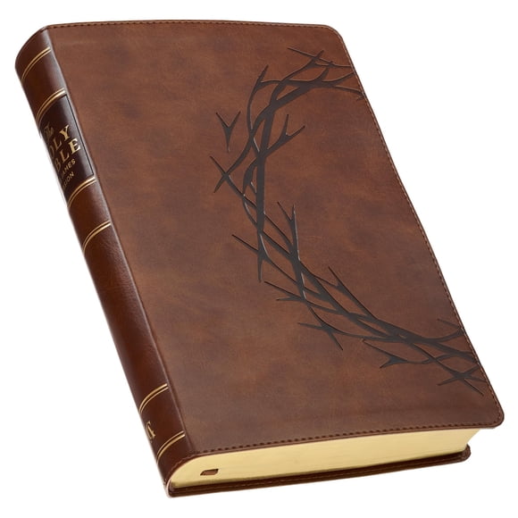 Biblia King James Versión Letras Gigantes Cubierta de Cuero Vegano Christian Art Gifts