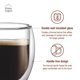 thumbnail image 2 of Set 4 Vasos De Vidrio Doble Pared 200ml Café Té Home Logics, 2 of 7