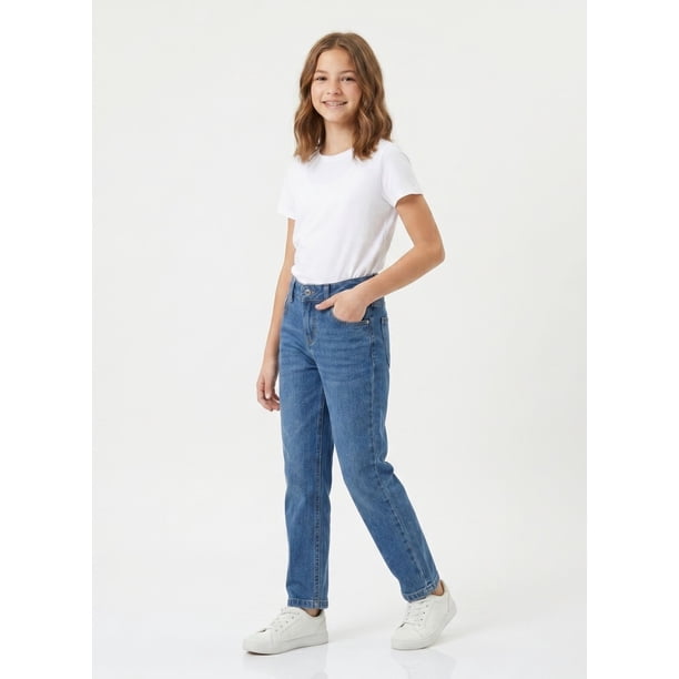 Pantal n Jeans Baggy Ni a Mezclilla Azul Recto