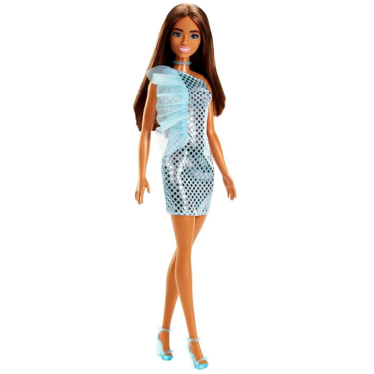 Muñeca Barbie Glitz Vestido Calipso Morena