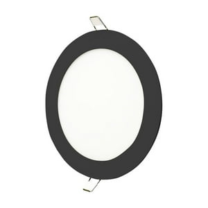 Embutido Led Redondo Daumer Marco Negro 24W Luz Calida