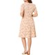 thumbnail image 3 of INSPIRE CHIC Vestido Vintage de Mujer con Cuello Peter Pan, Cintura Alta, Midi Flowy, Manga Abullonada, Floral, XS Rosa, 3 of 7