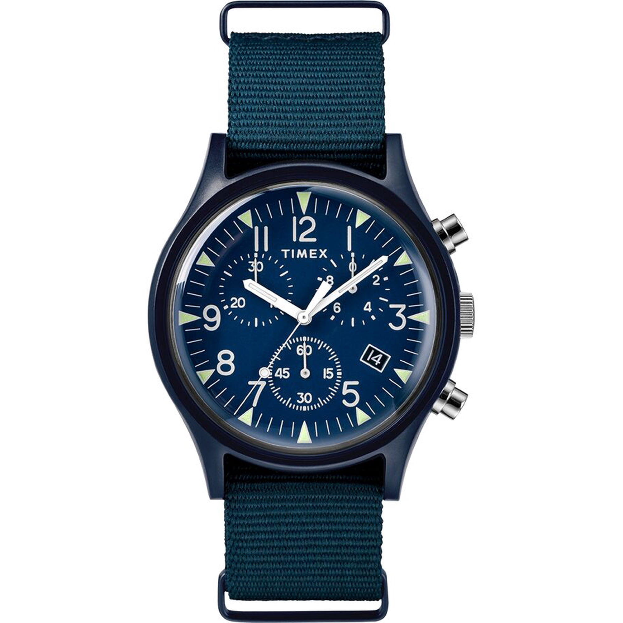Reloj Digital Timex Mk1 Chrono Nylon Azul Hombre
