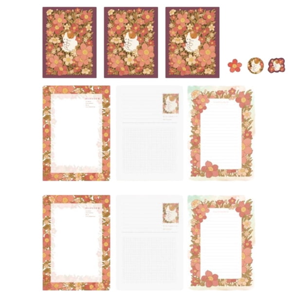 Papeles De Escritura Con Sobres Y Pegatinas Para Invitaciones De Fiesta Love Letter Kitty