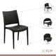 thumbnail image 2 of Pack de 4 Sillas de Terraza Exterior Tipo Restaurante - Negras, 2 of 3