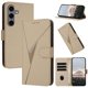 thumbnail image 1 of Funda Cartera Fibra de Carbono para Samsung Galaxy S25 Plus con Soporte y Cierre Magnético Oro, 1 of 6