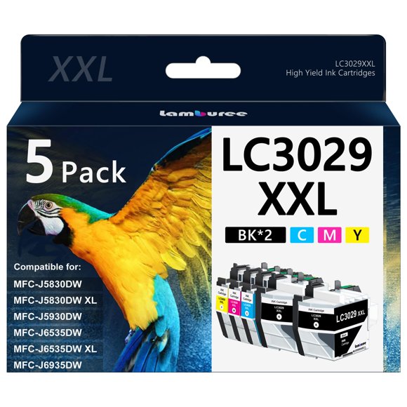 Cartuchos de Tinta Lamburee LC3029XXL Paquete de 5 Alta Capacidad