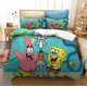 thumbnail image 1 of x830 Bed SheetsNew Cartoon Cute Spongebobs Love Child Duvet Cover Set HD Comforter Cover Bedclothes for Kids Bedding Sets Bedroom Decor 3-Piece Bedding Set (1 Duvet Cover + 2 Pillow Shams) nj830, 1 of 5