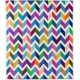 thumbnail image 1 of Rainbow Throw Blanket Lightweight Plush Flannel Fleece Blanket with Geometric Chevron Stripes Print Pattern for Couch Sofa Bed Travel All Season Blanket for Kids Adults Twin/Double, 1 of 5