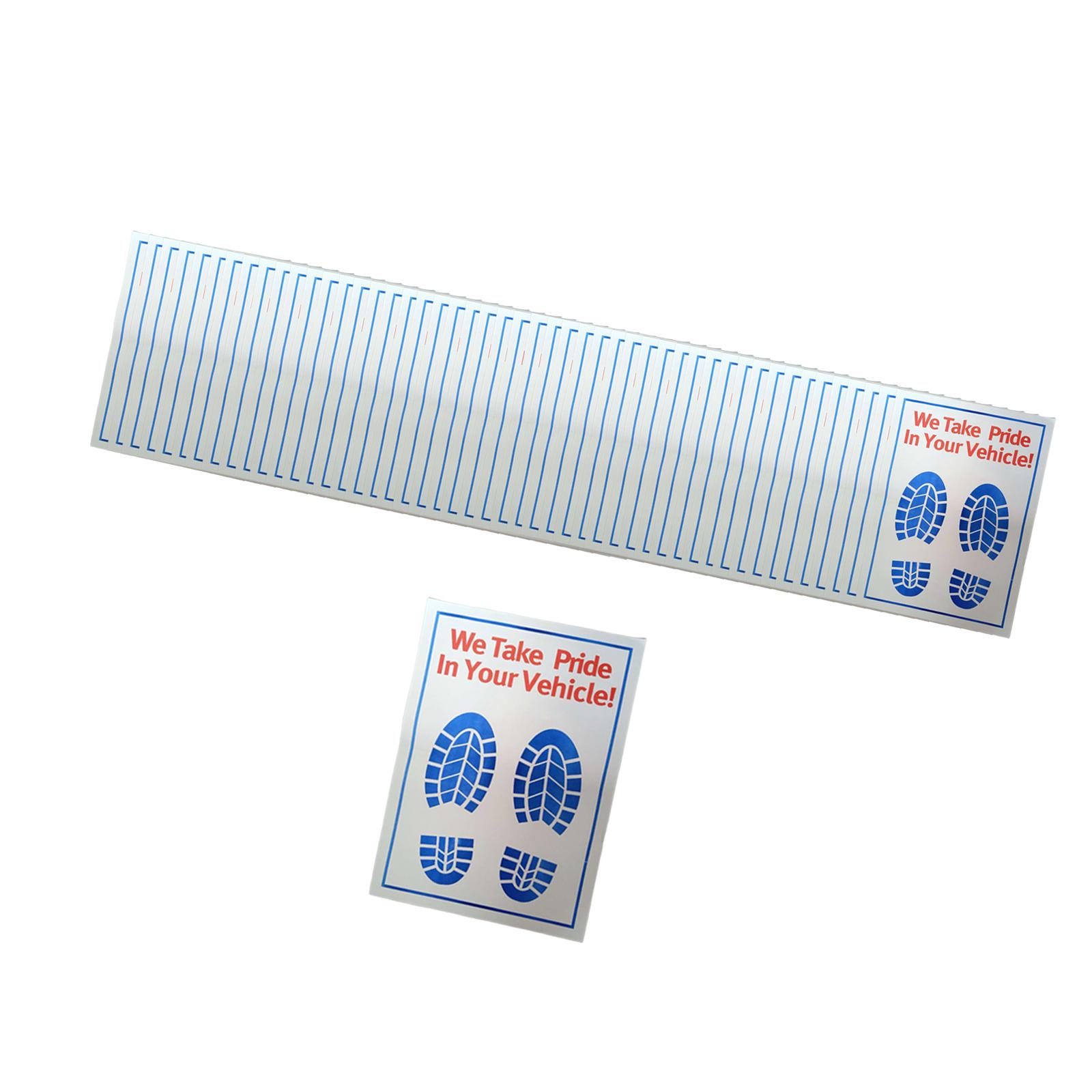 Magideal - 25 Piezas Alfombrilla Papel Coche Tapete Desechable Pie Vehículo Protector Piso Automóvil Almohadilla Piso Coche Plegable Material De Papel Fácil De 50 Piezas